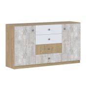Комод «Ассоль» 1500 Дуб Бунратти/Анкор белый+Дельмар